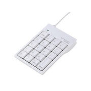 USBハブ付テンキー クリアホワイト NT-M5UH2W