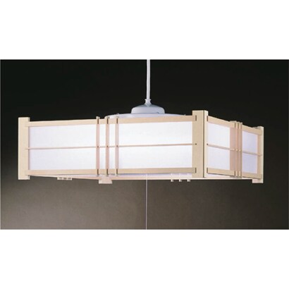 和風ペンダントライト 木製枠 6～10畳用 昼光色 LJT-18771