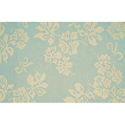 ハイビスカス/スカイブルー：78×120cm 平織りタイプ RH2S