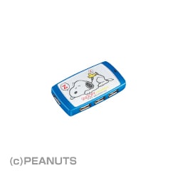 スヌーピー USBハブ 4ポート バスパワー ブルー EAM-UHSN421B