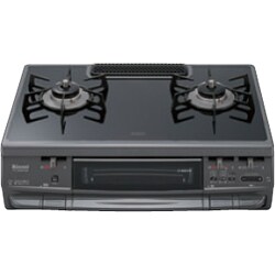 ガステーブル(都市ガス13A用左強火タイプ) ブラックドット RTE-S63MGTS(BK)L/13A