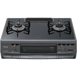 ガステーブル(都市ガス13A用右強火タイプ) ブラックドット RTE-S63MGTS(BK)R/13A
