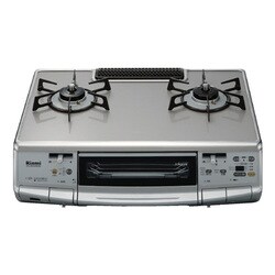 ガステーブル(都市ガス13A用左強火タイプ)クリアシルバー RTE-S65VGAS(CS)L/13A