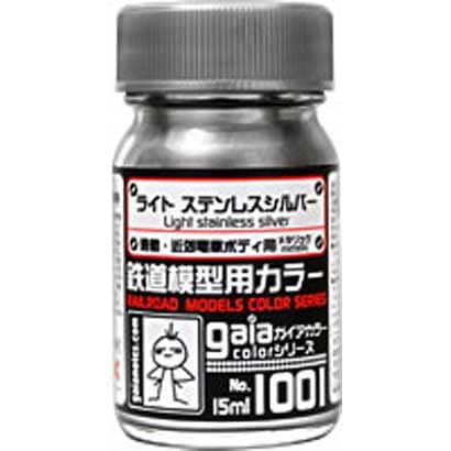 27501 [ガイアカラー 鉄道模型用カラーシリーズ 1001 ライトステンレスシルバー 15mL メタリック]
