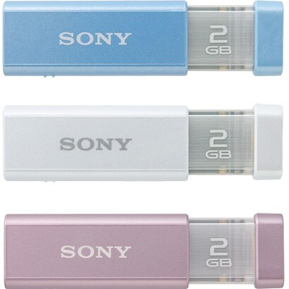 USBフラッシュメモリ ポケットビット カラーミックス3本パック アイスブルー/スノーホワイト/ローズピンク 2GB×3本組 USM2GL-3C