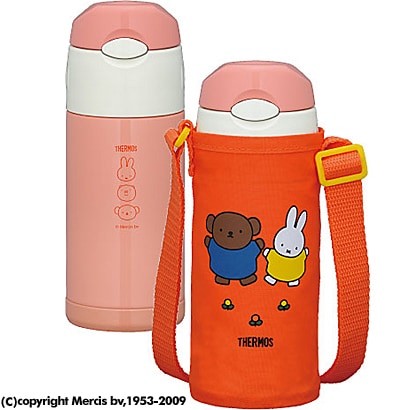 真空断熱ストローボトル（0.37L） レッド miffy（ミッフィー） FEPシリーズ FEP-400FB (R)