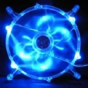 青LED内蔵 180mm角 ケースファン ZFL18025L-BU