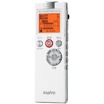 リニアPCMレコーダー 2GB ホワイト DIPLY（ディプリ） ICR-PS501RM(W)
