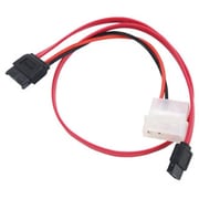 スリムラインSATA用コネクタケーブル データ用45cm 電源用15.5cm SLC-SATA-45