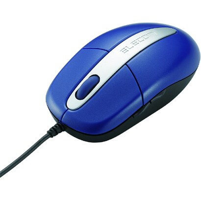 USB接続 光学式マウス スタンダードサイズ 5ボタン ブルー M-M6URBU