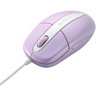 USB接続 光学式マウス スタンダードサイズ 5ボタン ピンク M-M6URPN