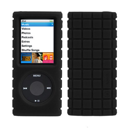 第4世代 iPod nano用 シリコンカバー ブラック SPK-PIXELSKIN-N4-BK