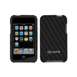 iPod touch用 ハードケース 布地+ポリカーボネート ブラック(ピンストライプ) SPK-FITTED-T2-PINBK