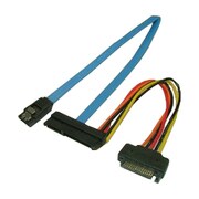 SATA II・電源セット下L型コネクタケーブル データケーブル30cmタイプ PSPWS30UL