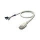 ケース用USBケーブル USB Aタイプ(メス)-バラ4ピン(メス) 40cm PUSB03
