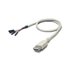 ケース用USBケーブル USB Aタイプ(メス)-バラ4ピン(メス) 40cm PUSB03