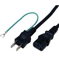 AC100V電源供給用ケーブル AC側2P-PC側3P 1.8m PPW01