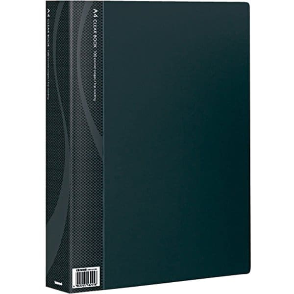クリアブック ベーシックカラー A4 100枚（中紙入り） ブラック CB1036D-N