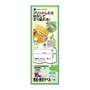 宛名・表示ラベル 再生紙マルチラベル インクジェットプリンタ対応 A4ハーフシート フリーカット 16枚 A02