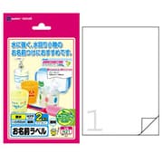 お名前耐水フィルムラベル インクジェット対応 フォト光沢 ハガキサイズ ノーカットタイプ 透明 2枚 N21