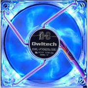 ケースファン 1000RPM 140mm角 25mm厚 リブあり スカイブルーLED OWL-FY1425L(SB)