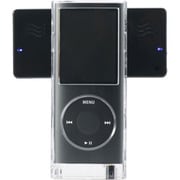 第4世代 iPod nano用 ステレオスピーカー一体型 クリアケース ブラック BSP-S200K
