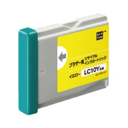 互換リサイクルインクカートリッジ ブラザー LC10Y イエロー（染料） ECI-BR10Y