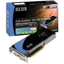 NVIDIA製 GeForceGTX 260 896MB GDDR3メモリ搭載 PCI-Express 2.0接続 GD260-896ERX31