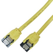 3重シールドSATAケーブル ストレートタイプ 20cm イエロー JST-3S02/YL