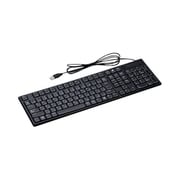 USB/PS2接続 ラバータッチキーボード 日本語107キー ブラック 3R-KB21BK