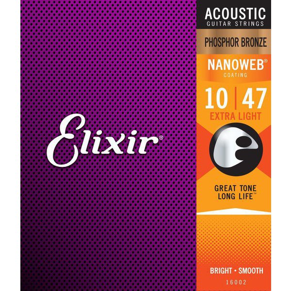 アコースティックギター弦 NANOWEB（ナノウェブ） コーティング弦 フォスファーブロンズ Extra Light .010-.047 #16002 #16002