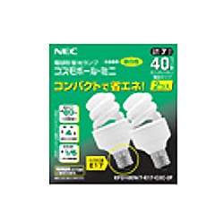 電球形蛍光灯 コスモボール・ミニ E17口金 3波長形昼白色 D10形（7W） 2個入 EFD10EN/7-E17-C2C-2P