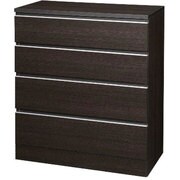 リビングボード 引き出しタイプ ダークブラウン LBS84D