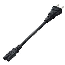 ACアダプタ用 ACケーブル 2P用 ストレート型 0.2m T-PCM202S