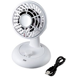 USB扇風機 ホワイト USB-TOY49W