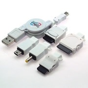 USB充電器マルチコネクタ ホワイト RX-LBJC6WH