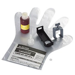 キヤノン「BCI-321Y」対応 詰め替えインク 染料イエロー 40ml 専用工具付き THC-321Y5