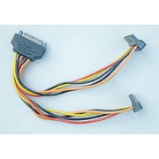 電源分配ケーブル SATA用15品電源コネクタオス → SATA用15ピン電源コネクタ(L型)メス×2 15cm OWL-CBPU015