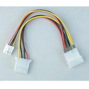 二股電源ケーブル 4ピン(大)電源コネクタ → 4ピン(大)電源コネクタ、ミニ4ピン電源コネクタ 15cm OWL-CBPU020