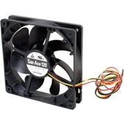 ケースファン 1500RPM 120mm角 25mm厚 リブ無し SF12-S4