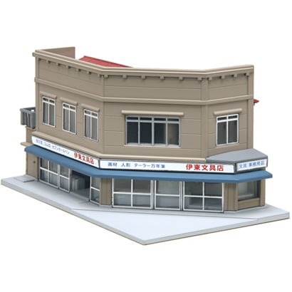 Nゲージ 23-477 看板建築の角店2 石積