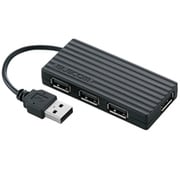 USB2.0ハブ バスパワー専用 4ポート ブラック U2H-Y4BBK