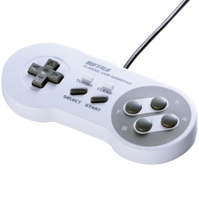 レトロ調 USBゲームパッド 8ボタンタイプ ホワイト BSGP801WH