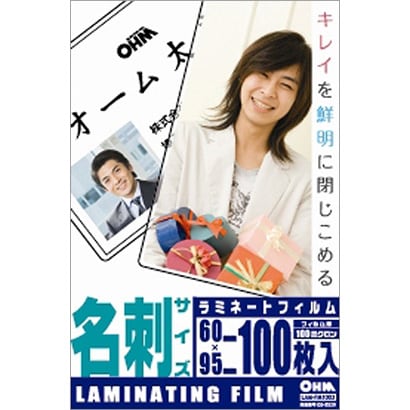 ラミフィルム 名刺サイズ 100ミクロン 100枚 LAM-FM1003