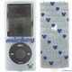 第4世代 iPod nano用 ミュウポッズシリコンケース ホワイト×ネイビーブルー YU-515040