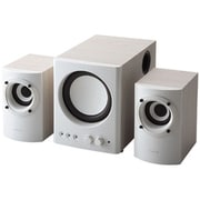 マルチメディアスピーカ 木のスピーカ サブウーファ付 ホワイト MS-131WH