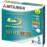 録画用BD-RE DL書換え型 1-2倍速 片面2層 50GB 5枚 インクジェットプリンタ対応 VBE260NSP5