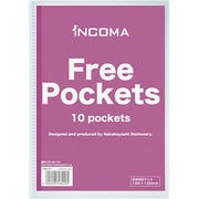 INCOMA(インコマ)ノートシリーズ A5フリーポケット クリアファイル 横入れ10ポケット PBS-F01
