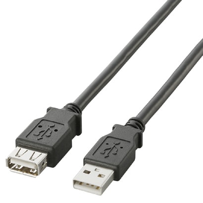 USB2.0延長ケーブル A-A延長タイプ ノーマル ブラック 1.5m U2C-E15BK