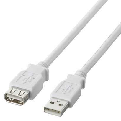USB2.0延長ケーブル A-A延長タイプ ノーマル ホワイト 5m U2C-E50WH